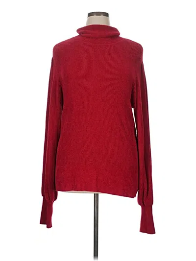 Pre-owned Dkny Turtleneck Sweater In Red