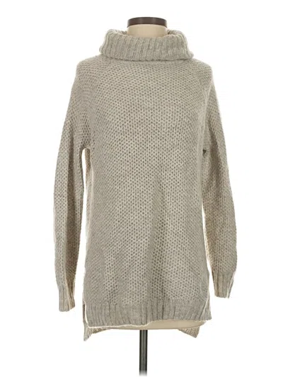 Pre-owned Dkny Turtleneck Sweater In Silver
