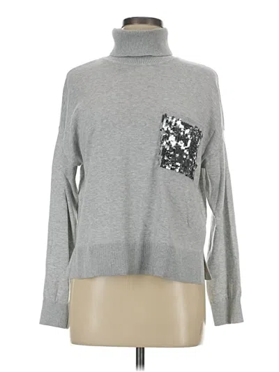 Pre-owned Dkny Turtleneck Sweater In Silver