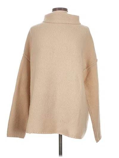 Pre-owned Dkny Turtleneck Sweater In Tan