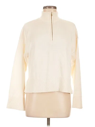 Pre-owned Dkny Turtleneck Sweater In White