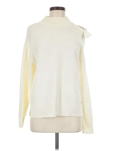 Pre-owned Dkny Turtleneck Sweater In White