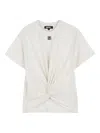 Dkny Twisted T-shirt In Neutral