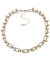 Dkny Two-tone Ball Link Chain Frontal Necklace In Gold