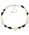 DKNY TWO-TONE CRYSTAL ALL-AROUND COLLAR NECKLACE, 16" + 3" EXTENDER