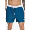 Dkny Two-tone Swim Trunks In Poseidon