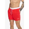 Dkny Two-tone Swim Trunks In Red