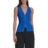 Dkny Front Zip Sweater Vest In Multi