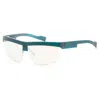 Dkny Unisex 66mm Teal Sunglasses In Green
