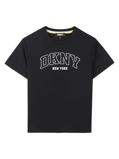 Dkny Unisex Kids Mini T-shirt In Black