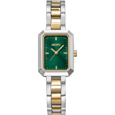 Dkny Uptown Midi Tank Bracelet Watch, 22mm X 35.5mm In Gold