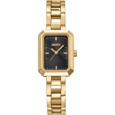 Dkny Uptown Midi Tank Bracelet Watch, 22mm X 35.5mm In Gold