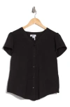 Dkny V-neck Button-up Top