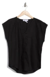 Dkny V-neck Linen Top