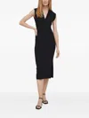 Dkny Sleeveless Wide Rib Sweater Dress In Black