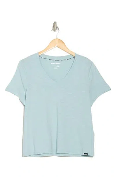 Dkny V-neck Slub Jersey T-shirt In Mineral