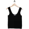 Dkny V-neck Sweater Tank In Black