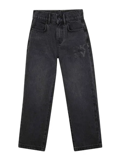 Dkny Kids' Jeans With Logo In Black
