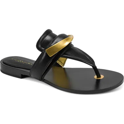Dkny Velvet Flip Flop In Black