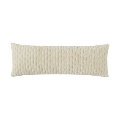 Dkny Velvet Quilted Cotton Throw Pillow In Birch
