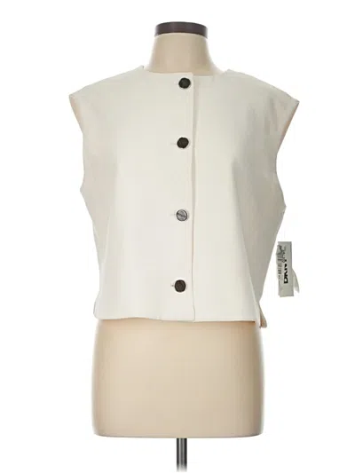 Pre-owned Dkny Vest In Ivory