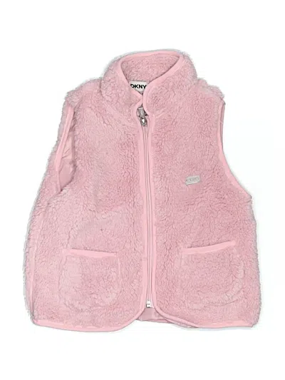 Pre-owned Dkny Kids' Vest In Pink