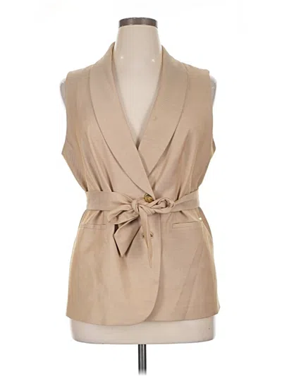 Pre-owned Dkny Vest In Tan
