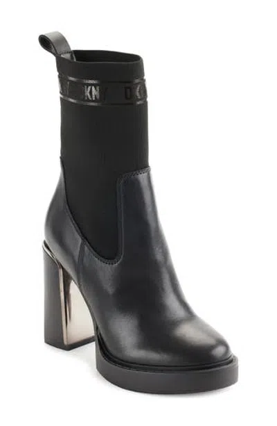 Dkny Vilma Platform Ankle Boot In Black