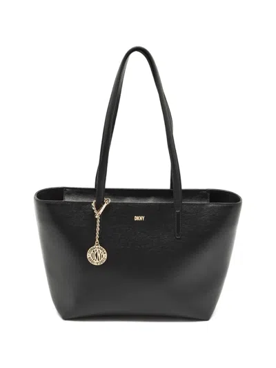 Pre-owned Dkny Vintage Bryant Logo-detail Tote Bag In Black