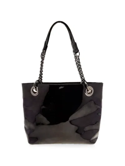 Pre-owned Dkny Vintage Chain-handle Tote Bag In Black