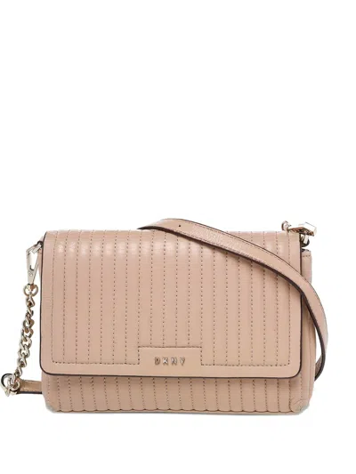Pre-owned Dkny Vintage Gansevoort Shoulder Bag In Sand