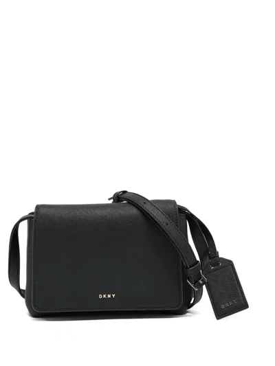 Pre-owned Dkny Vintage Leather Crossbody Bag In Black