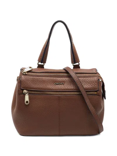 Pre-owned Dkny Vintage Leather Satchel Bag