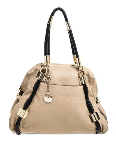 Pre-owned Dkny Vintage Leather Tote Bag