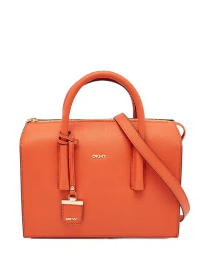 Pre-owned Dkny Vintage Leather Tote Bag