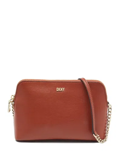 Pre-owned Dkny Vintage  Bryant Dome Leather Cross Body Bag