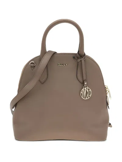 Pre-owned Dkny Vintage  Dome Satchel Bag In Brown