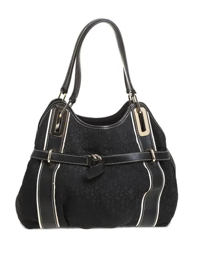 Pre-owned Dkny Vintage  Logo-detail Tote Bag In Black