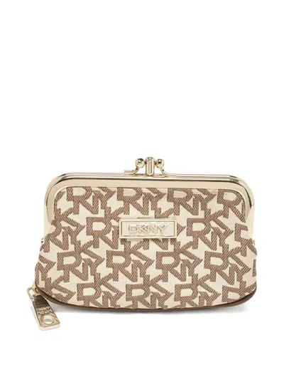 Pre-owned Dkny Vintage  Logo-jacquard Clutch Bag