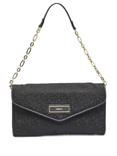 Pre-owned Dkny Vintage  Monogram Flap Shoulder Bag