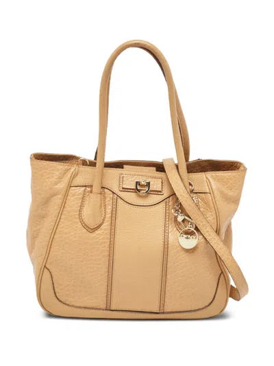 Pre-owned Dkny Vintage  Pebbled-leather Tote Bag