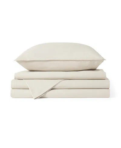 Dkny Vintage Washed Cotton 4-pc. Sheet Set, Queen In Neutral