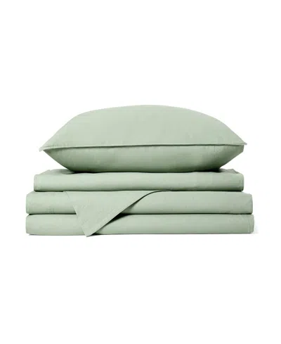 Dkny Vintage Washed Cotton 4-pc. Sheet Set, Queen In Green