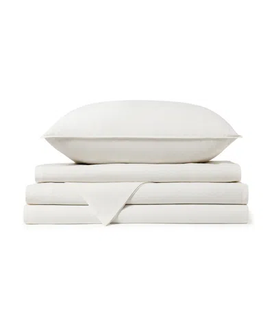 Dkny Vintage Washed Cotton 4-pc. Sheet Set, Queen In White