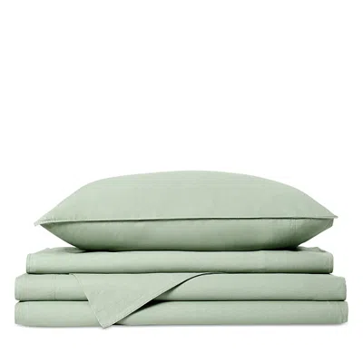 Dkny Vintage Washed Cotton 4-piece Sheet Set, King In Green