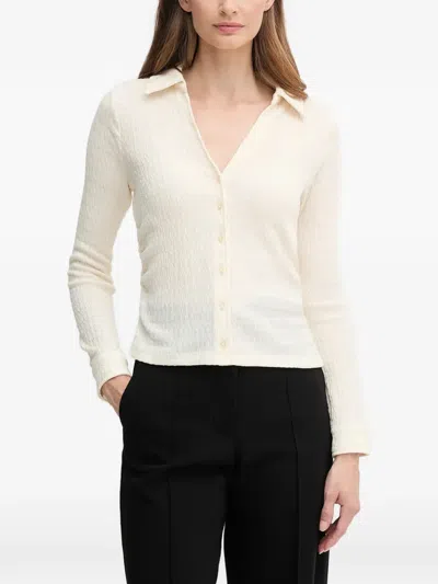 Dkny V-neck Shirt In Neutral