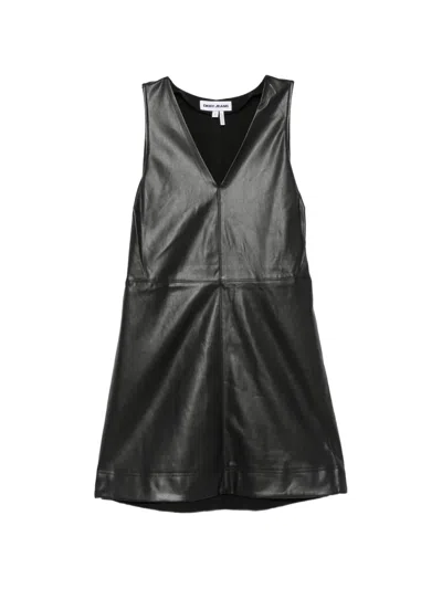 Dkny V-neck Sleeveless Dress In Black