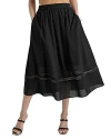 Dkny Voile A Line Skirt In Black
