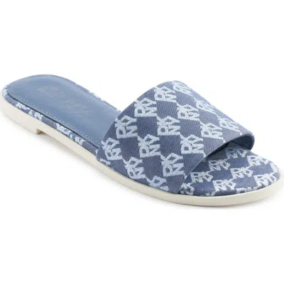 Dkny Waconia Denim Jacquard Slide Sandal