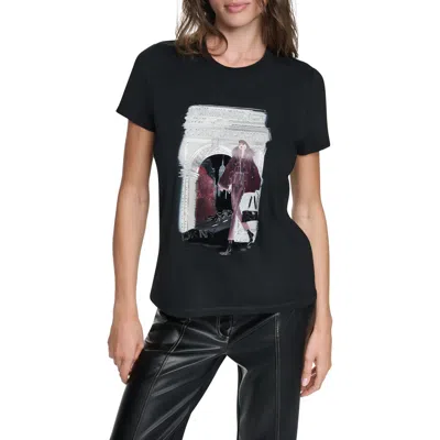 Dkny Washington Square Arch Graphic T-shirt In Black